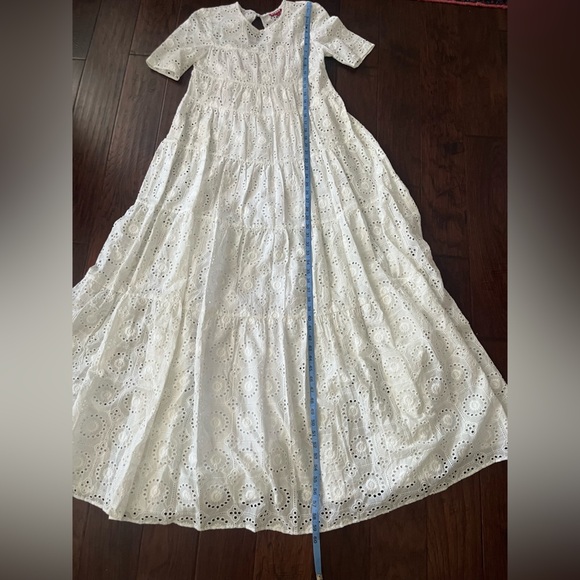 NWOT STAUD Hyacinth Short Sleeve Eyelet Maxi Dress - Picture 13 of 15